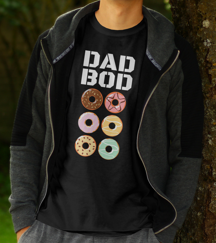 Dad Bod Donut Six Pack Abs Funny Mens T-Shirt