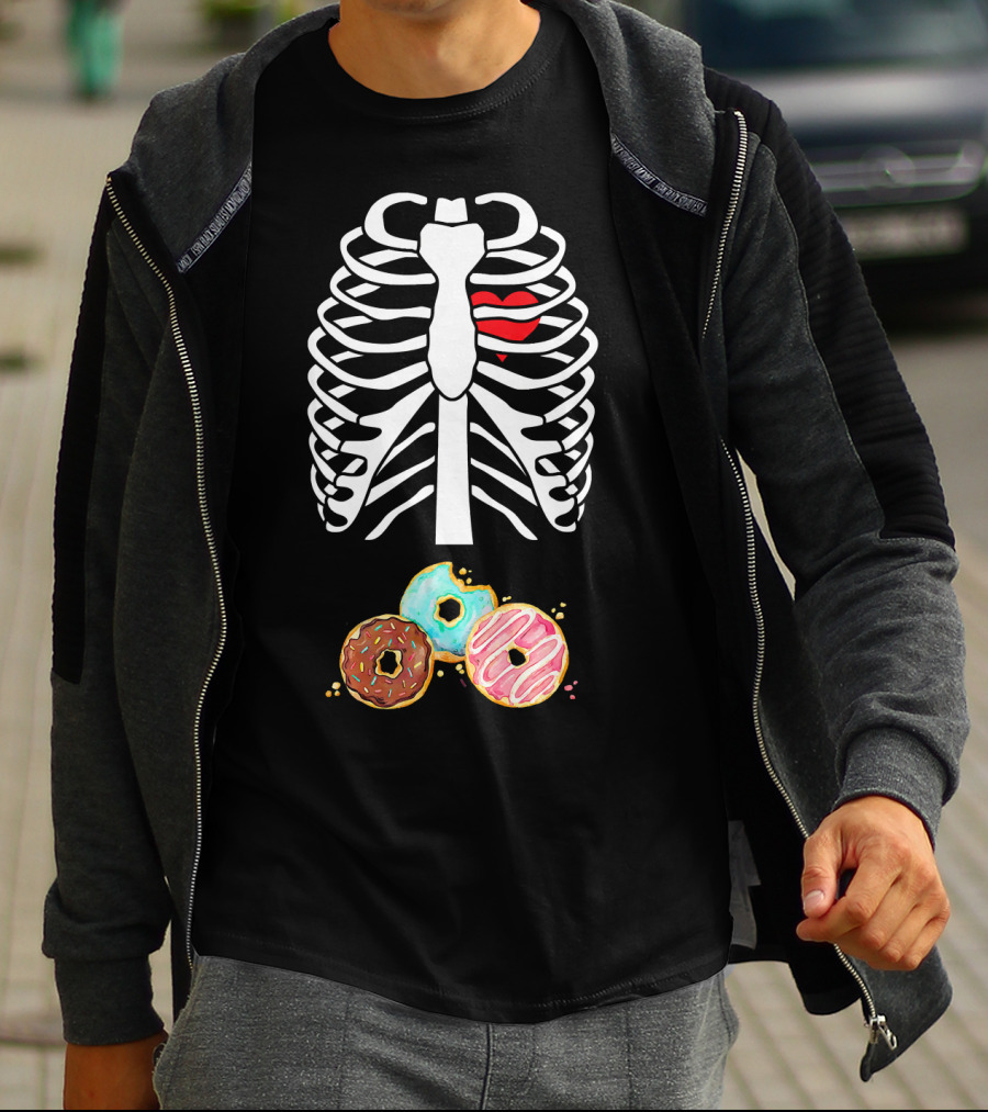 X Ray Ribs Heart Donuts Coffee Food Bone T-Shirt
