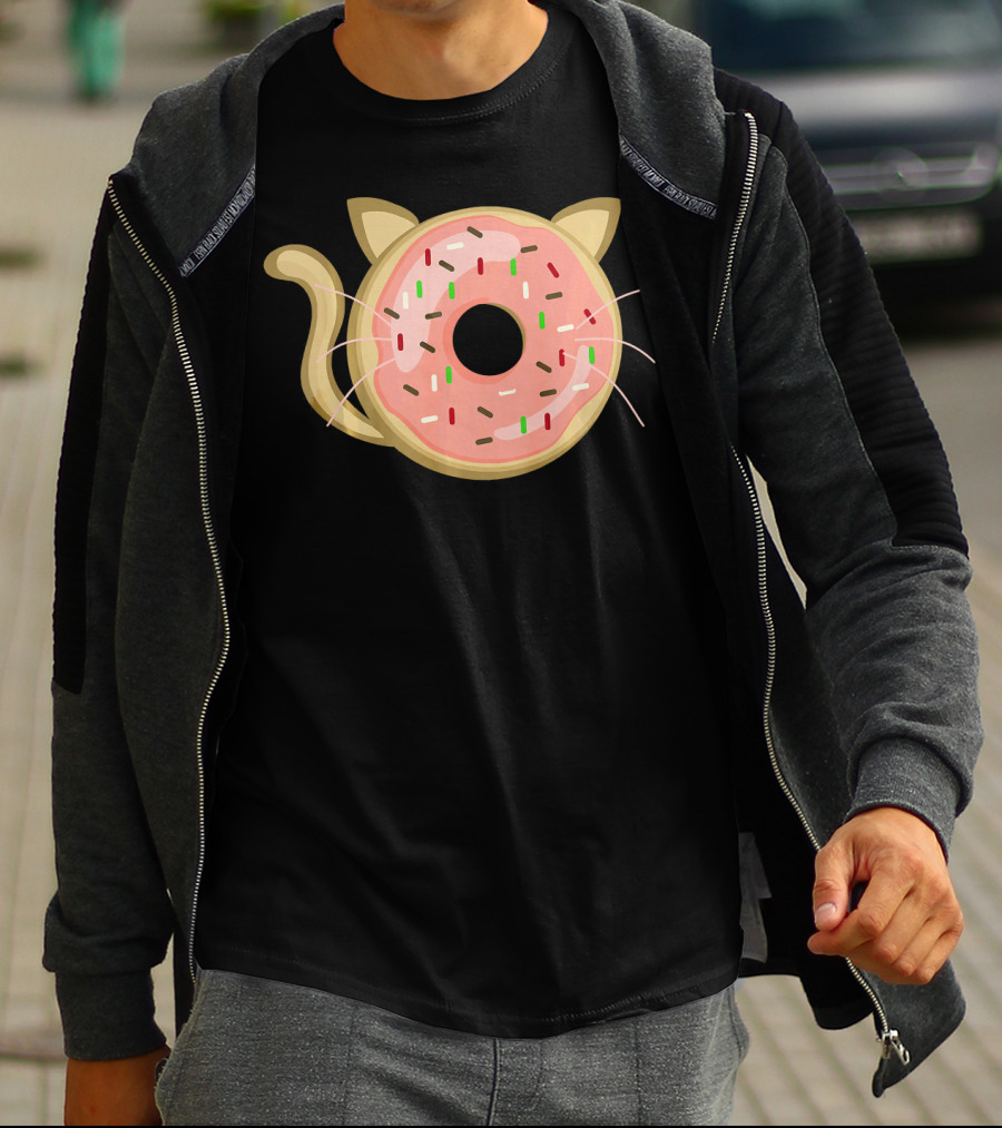 Funny Donut Cat Birthday Sprinkle Kitty T-Shirt