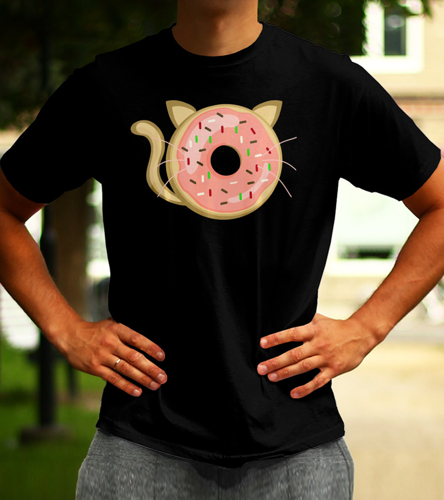 Funny Donut Cat Birthday Sprinkle Kitty T-Shirt