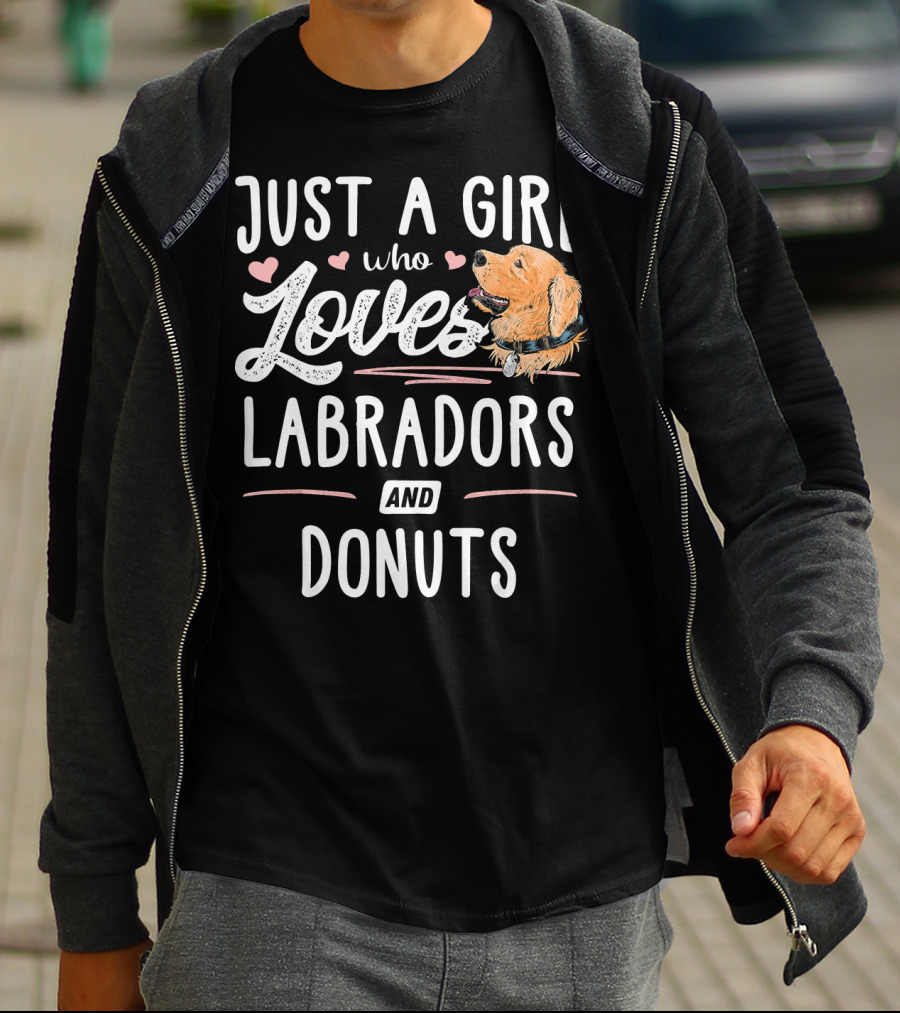 Just A Girl Who Loves Labradors And Donuts T-Shirt