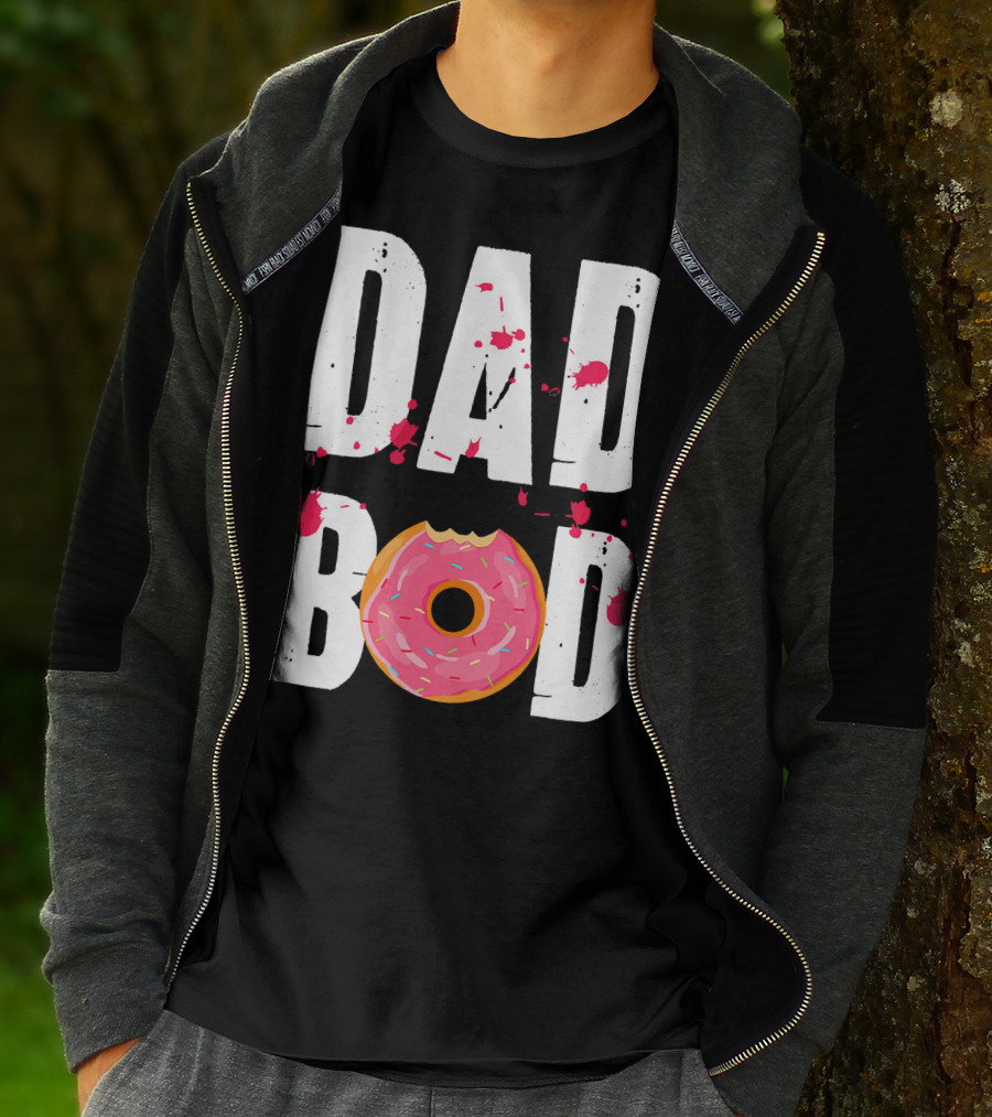 Dad Bod Donut Pink Sprinkle Humor T-Shirt
