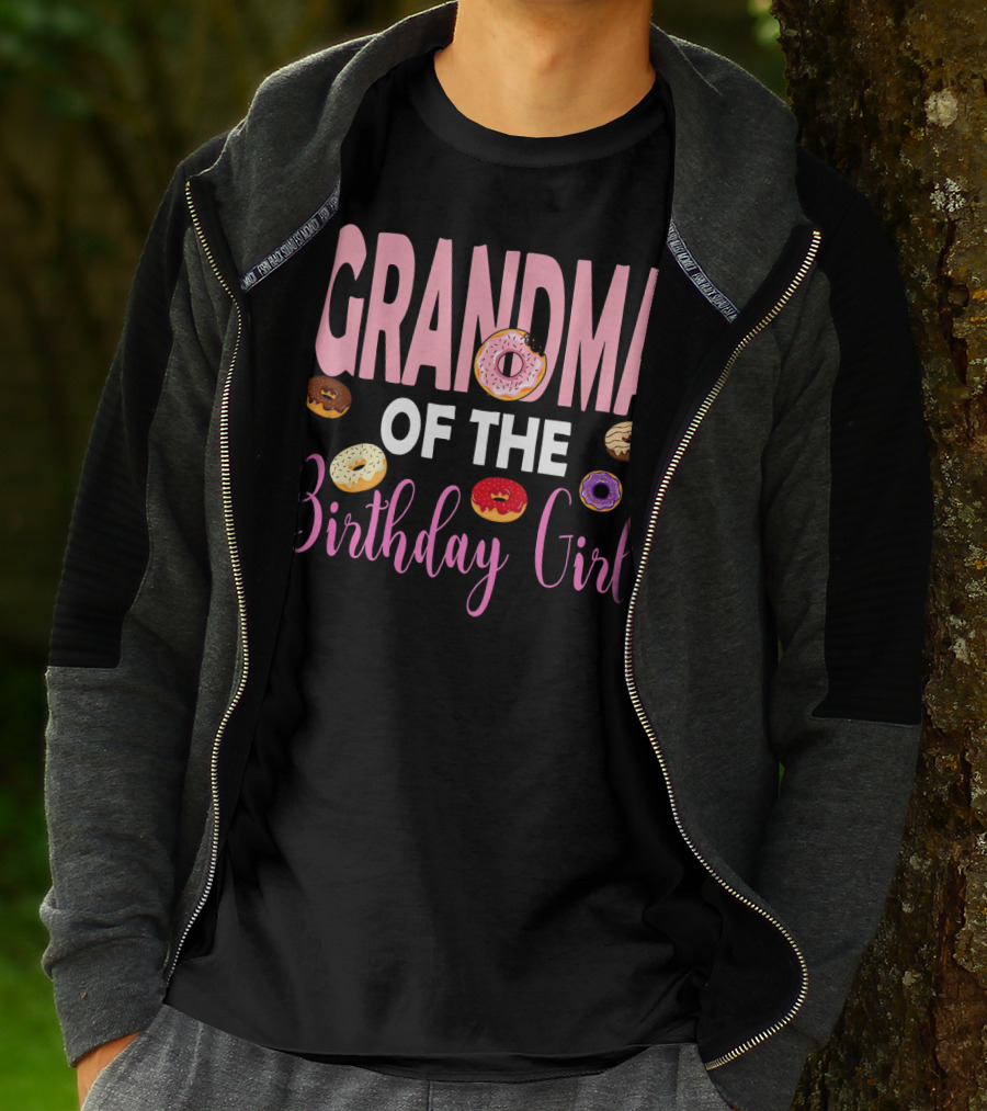 Grandma Of The Birthday Girl Donut Theme T-Shirt