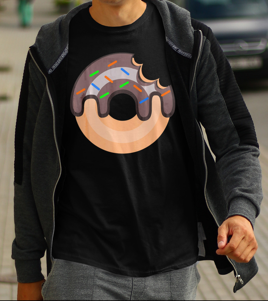 Donut Lover Favorite Food Chocolate Sprinkles Bite T-Shirt