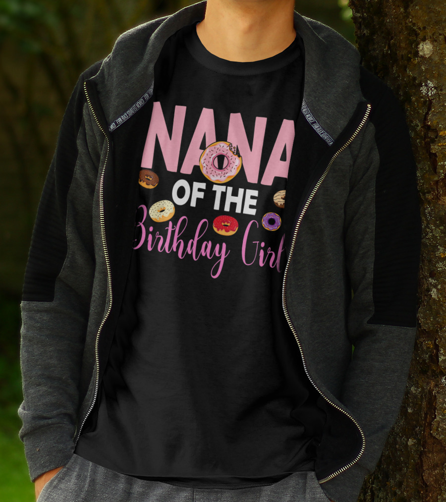 Nana Of The Birthday Girl Donut T-Shirt