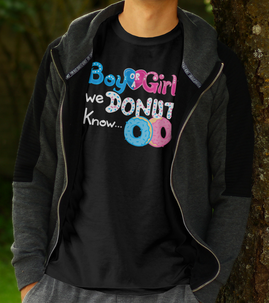 Boy Or Girl We Donut Know Gender Reveal Family Fun T-Shirt