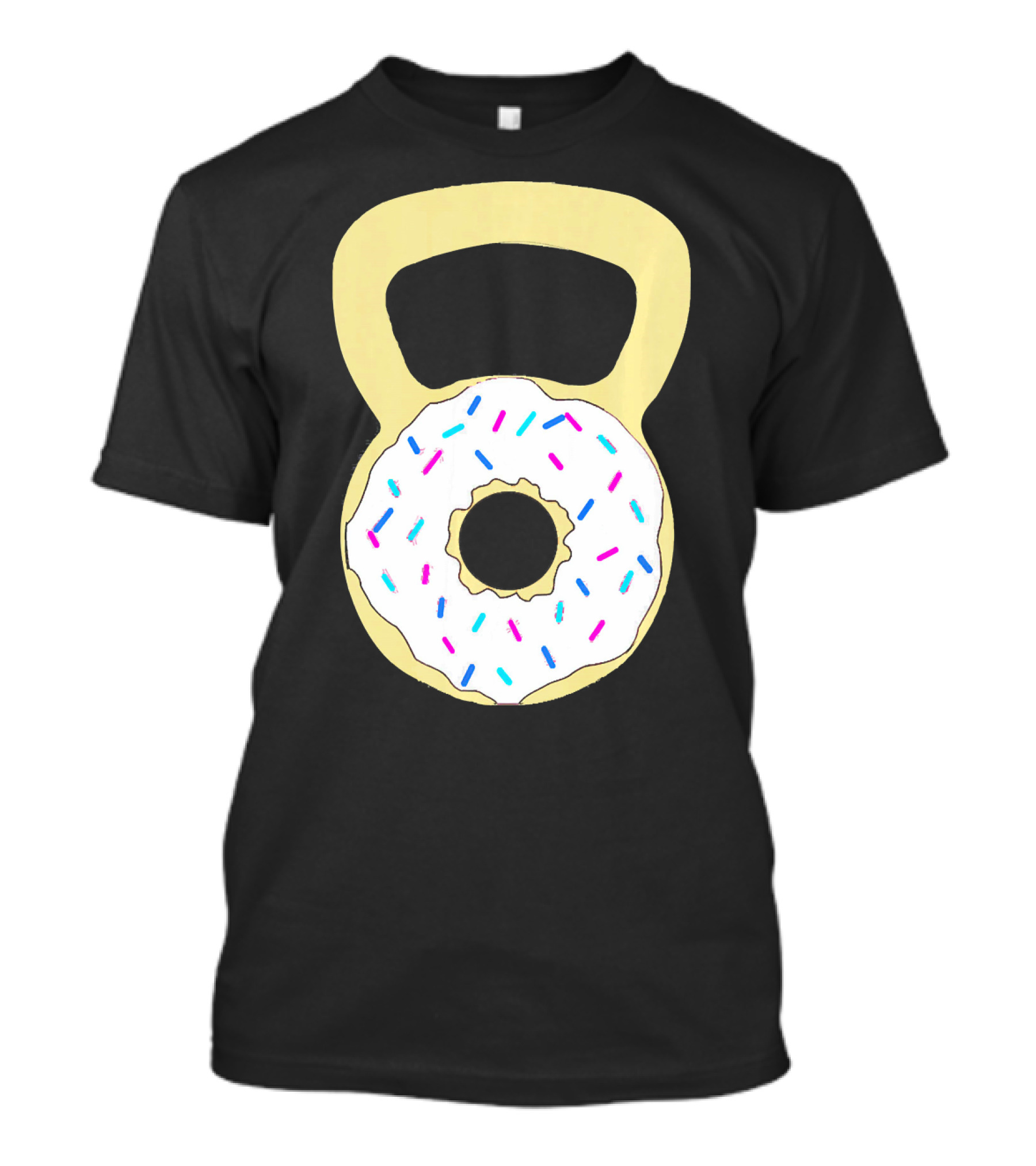 Kettlebell Donut Fitness Workout Sprinkled Sweet Motivation T-Shirt