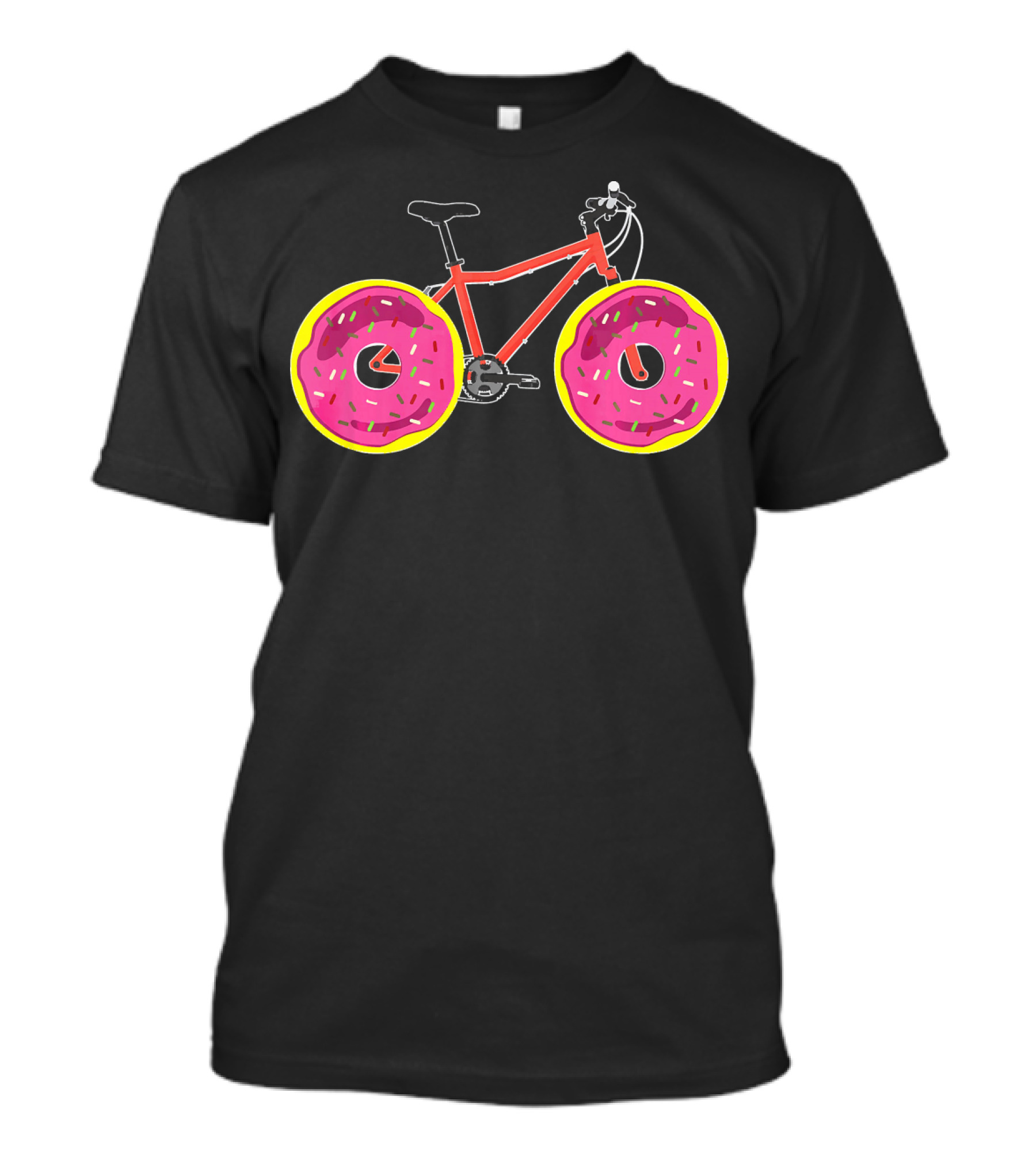 Donut Bicycle Mountain Bike Cycling Humor T-Shirt