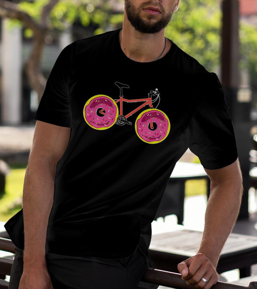 Donut Bicycle Mountain Bike Cycling Humor T-Shirt