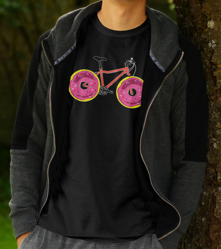 Donut Bicycle Mountain Bike Cycling Humor T-Shirt