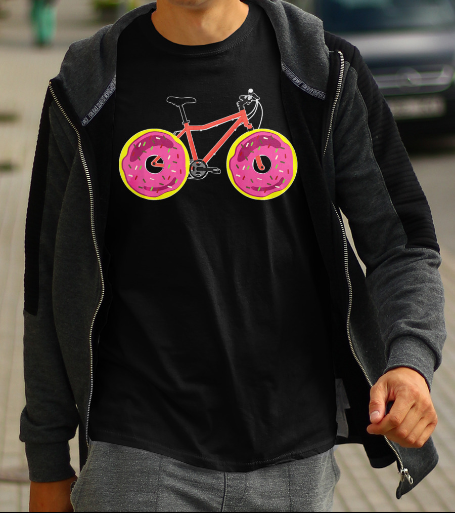 Donut Bicycle Mountain Bike Cycling Humor T-Shirt