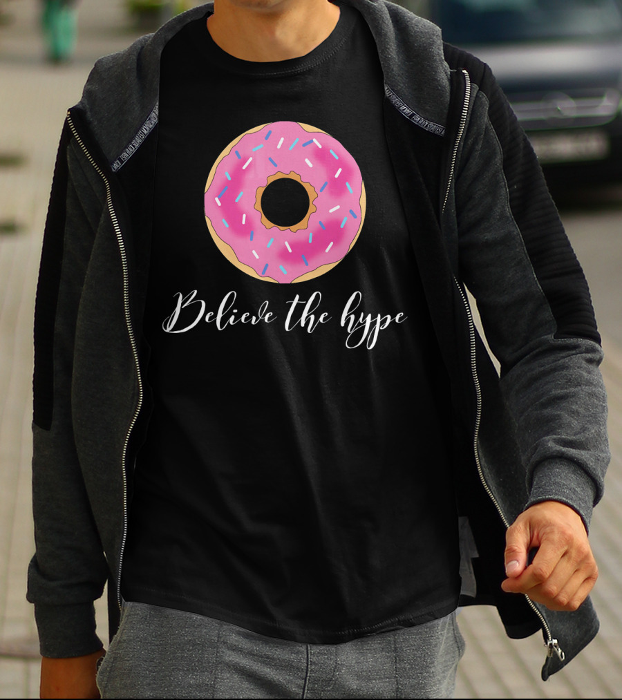 Believe The Hype Donut Sprinkles Pink T-Shirt