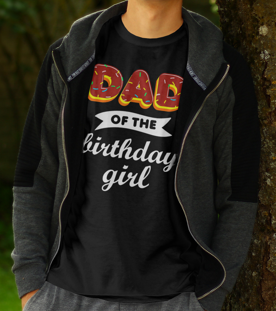 Dad Of The Birthday Girl Donut Sprinkles T-Shirt