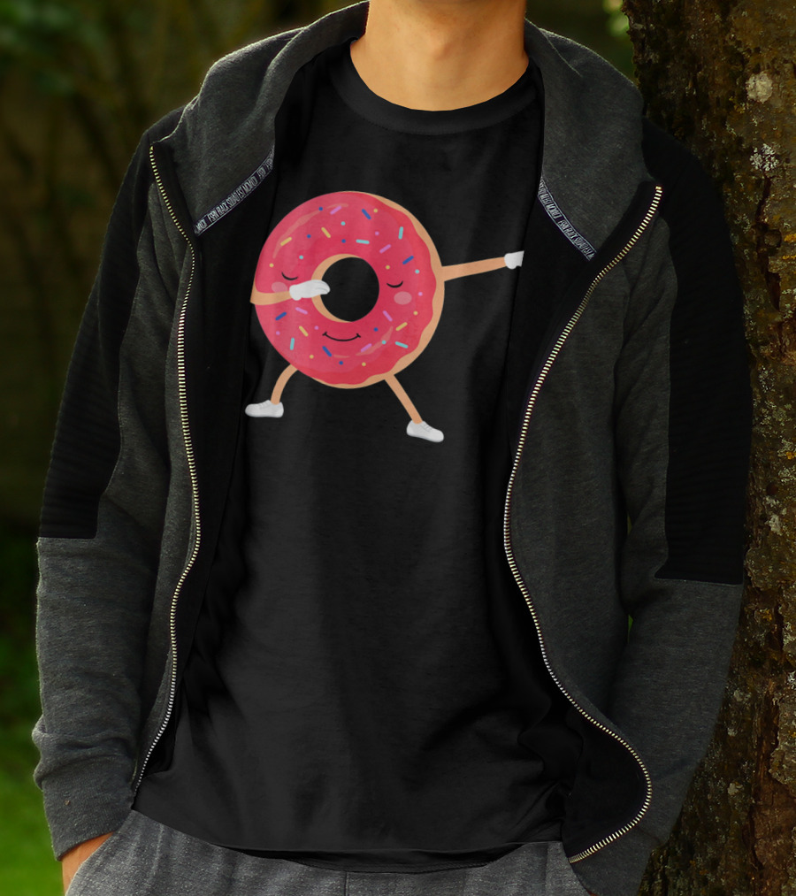 Dabbing Donut Sprinkles Funny Dance T-Shirt