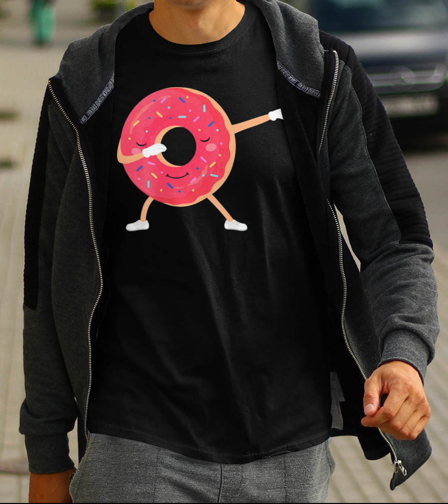Dabbing Donut Sprinkles Funny Dance T-Shirt