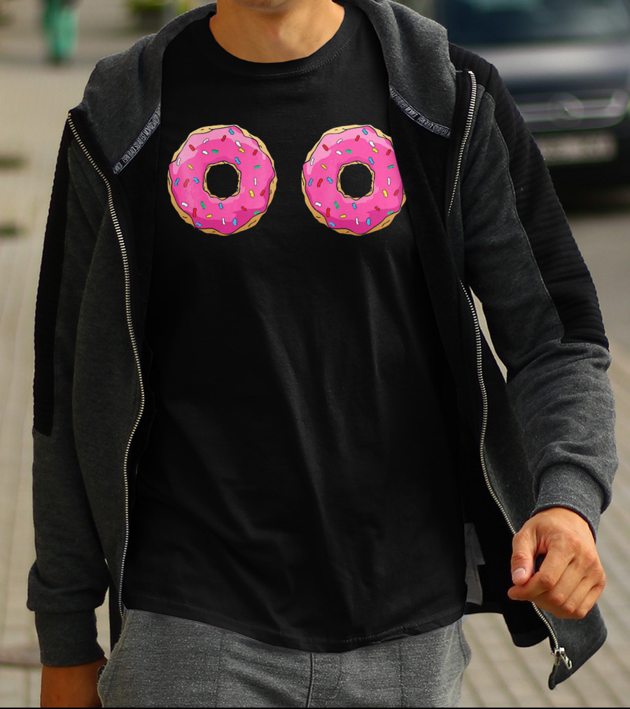 Funny Pink Sprinkle Donut Doughnut T-Shirt