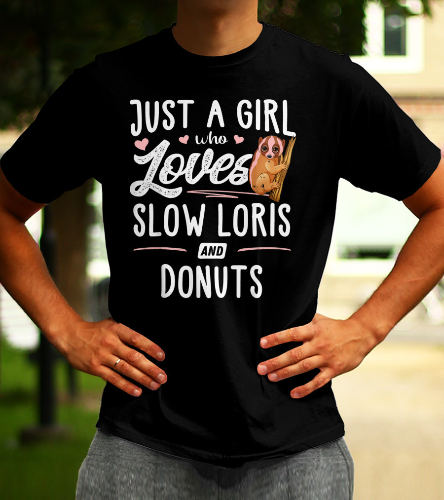 Just A Girl Who Loves Slow Loris And Donuts T-Shirt