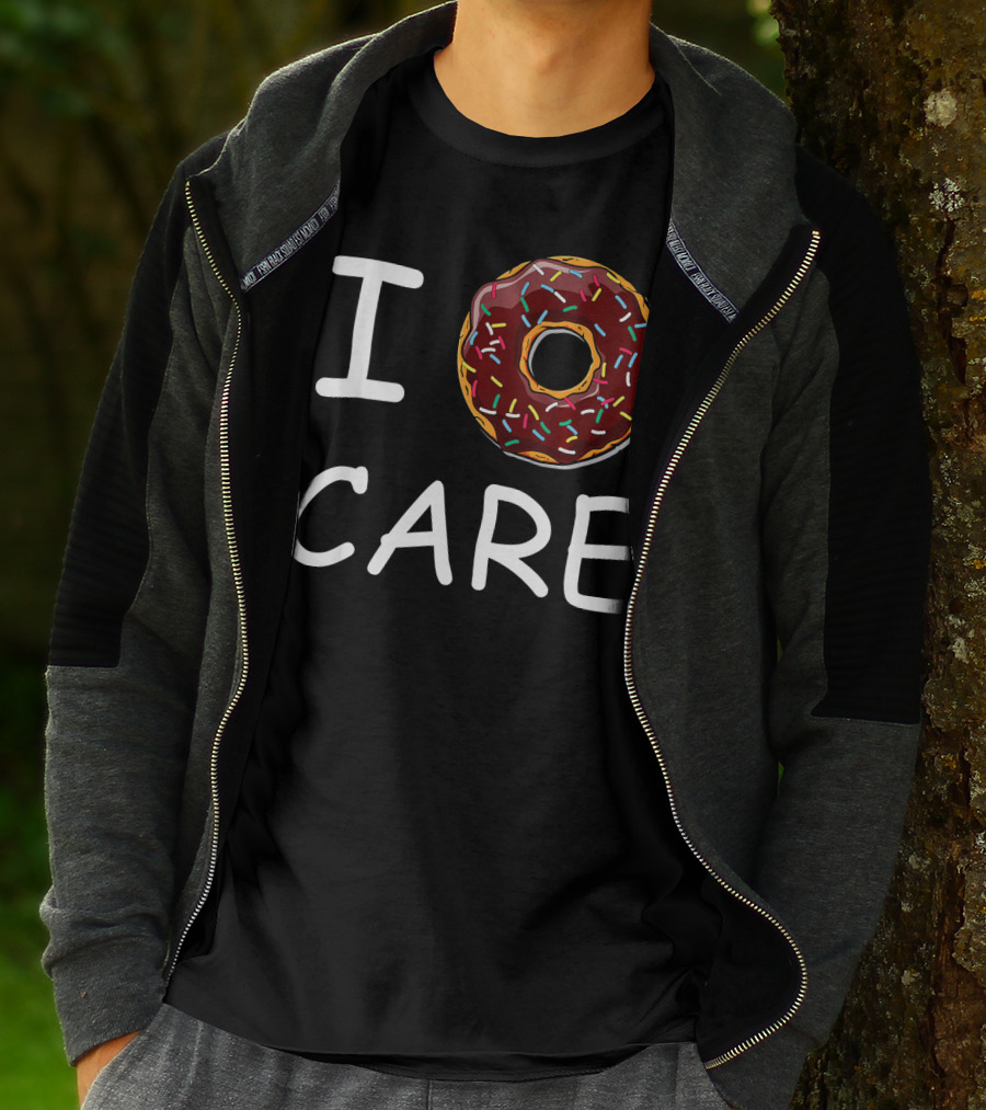 I Donut Care Sprinkles Donut Print T-Shirt