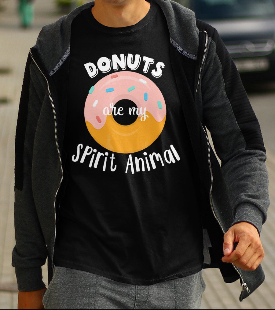 Donuts Are My Spirit Animal Funny Donut Sprinkles T-Shirt