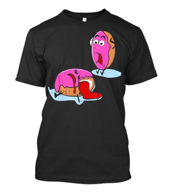 Dead Doughnut Bite Funny Donut Joke Swee Comic Reaction T-Shirt