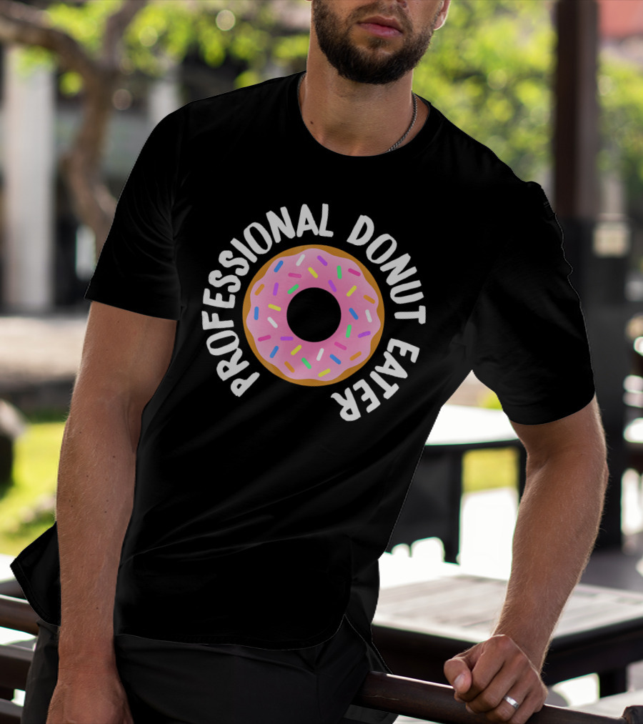 Professional Donut Eater Pink Sprinkle Donut T-Shirt