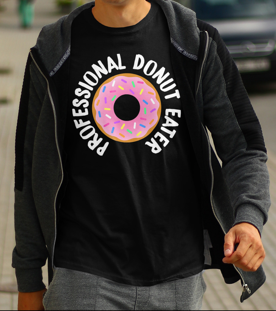 Professional Donut Eater Pink Sprinkle Donut T-Shirt