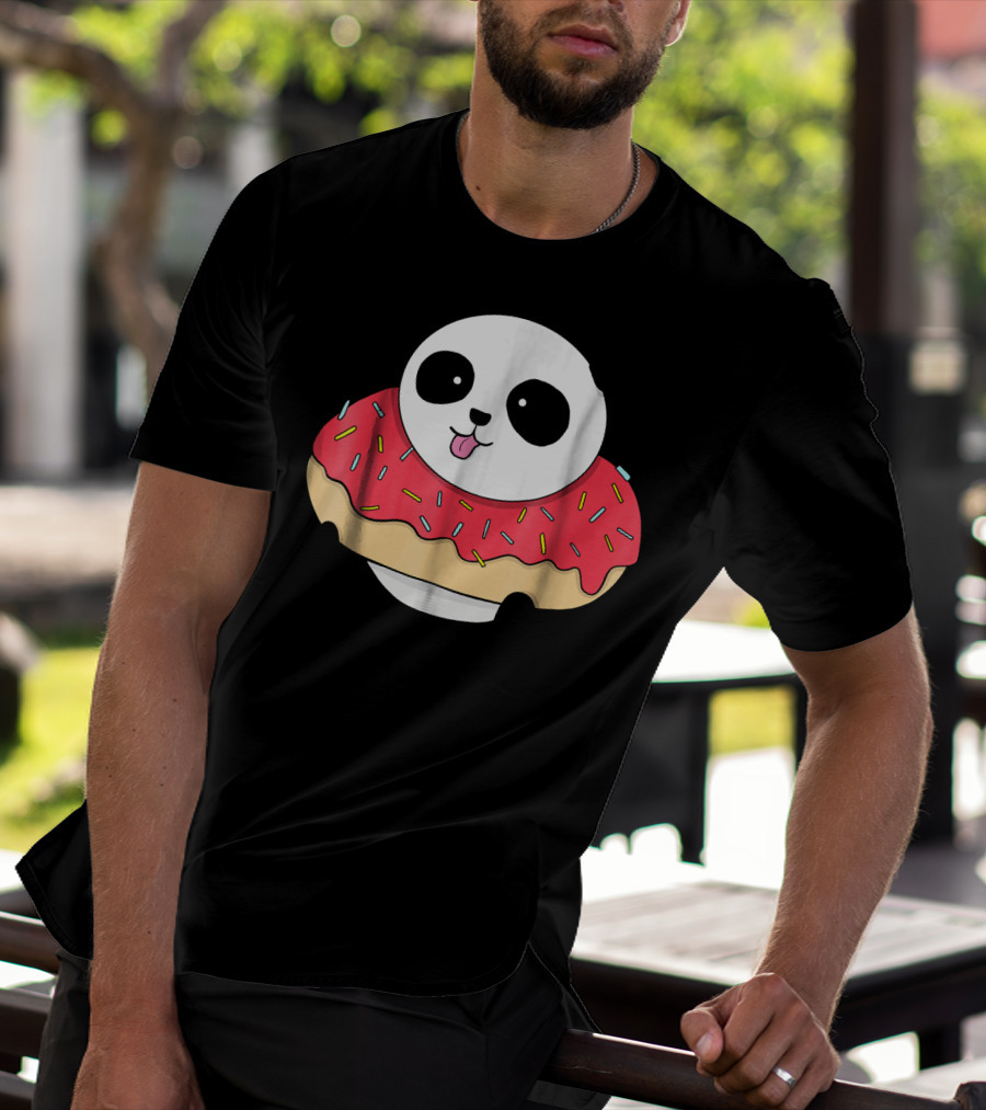 Cute Baby Panda With Sprinkled Donut Squish T-Shirt