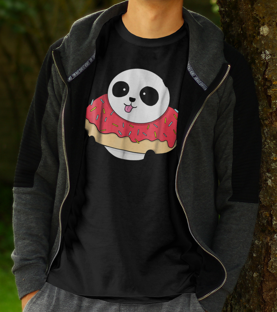 Cute Baby Panda With Sprinkled Donut Squish T-Shirt