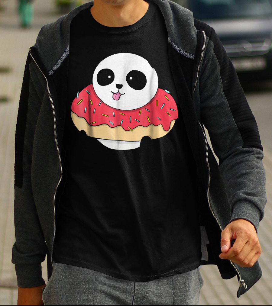 Cute Baby Panda With Sprinkled Donut Squish T-Shirt