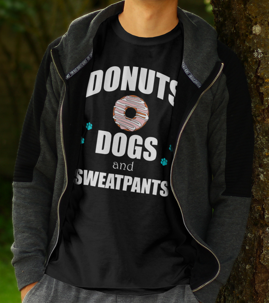 DONUTS DOGS AND SWEATPANTS PAWS FUNNY T-Shirt