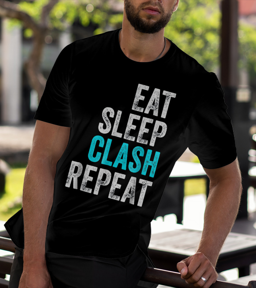 Mens Gaming Clan Eat Sleep Clash Repeat T-Shirt