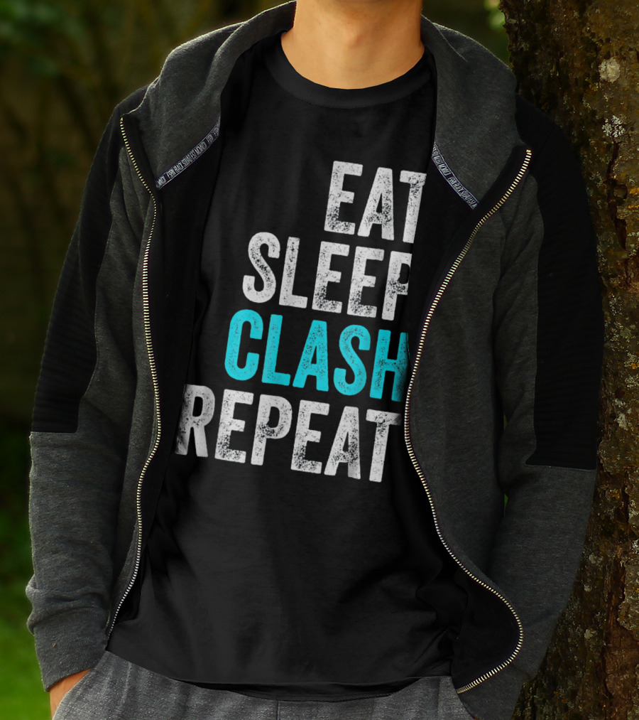 Mens Gaming Clan Eat Sleep Clash Repeat T-Shirt