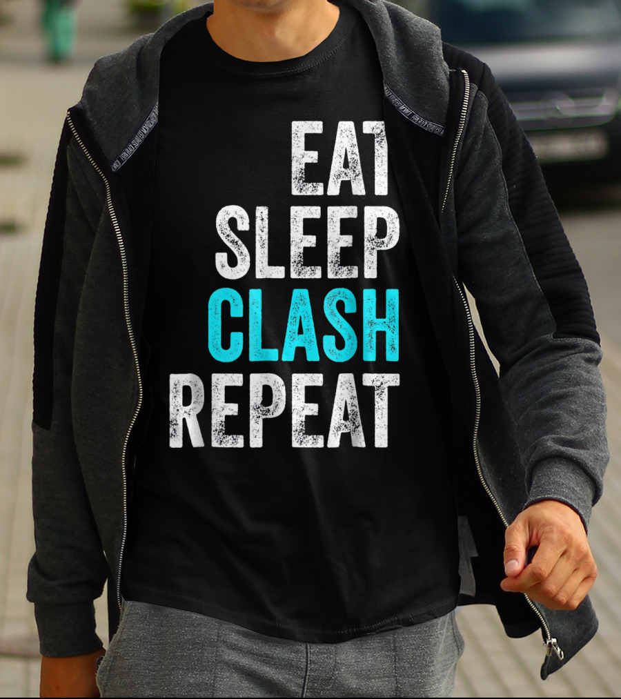 Mens Gaming Clan Eat Sleep Clash Repeat T-Shirt