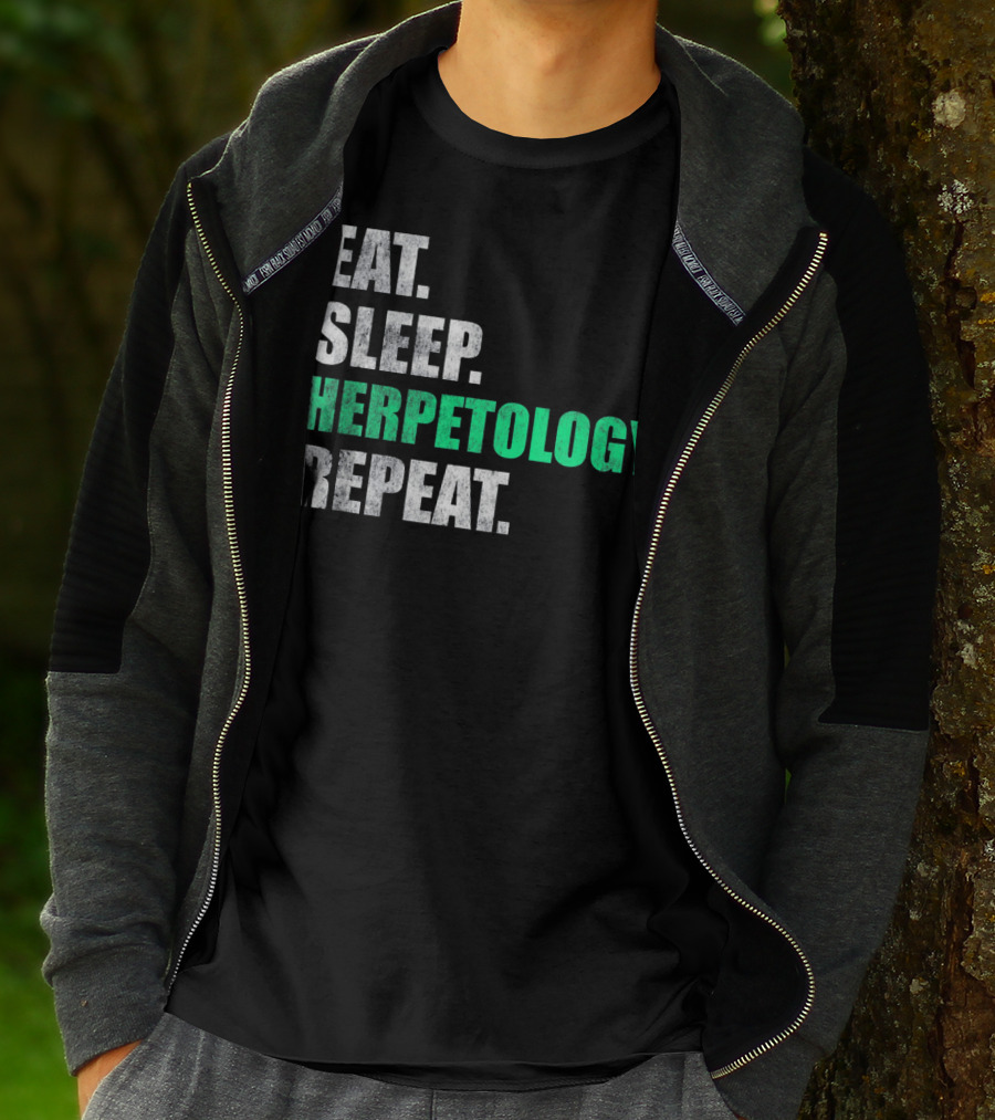 Eat Sleep Herpetology Repeat Zoology Enthusiast Lifestyle Routine T-Shirt