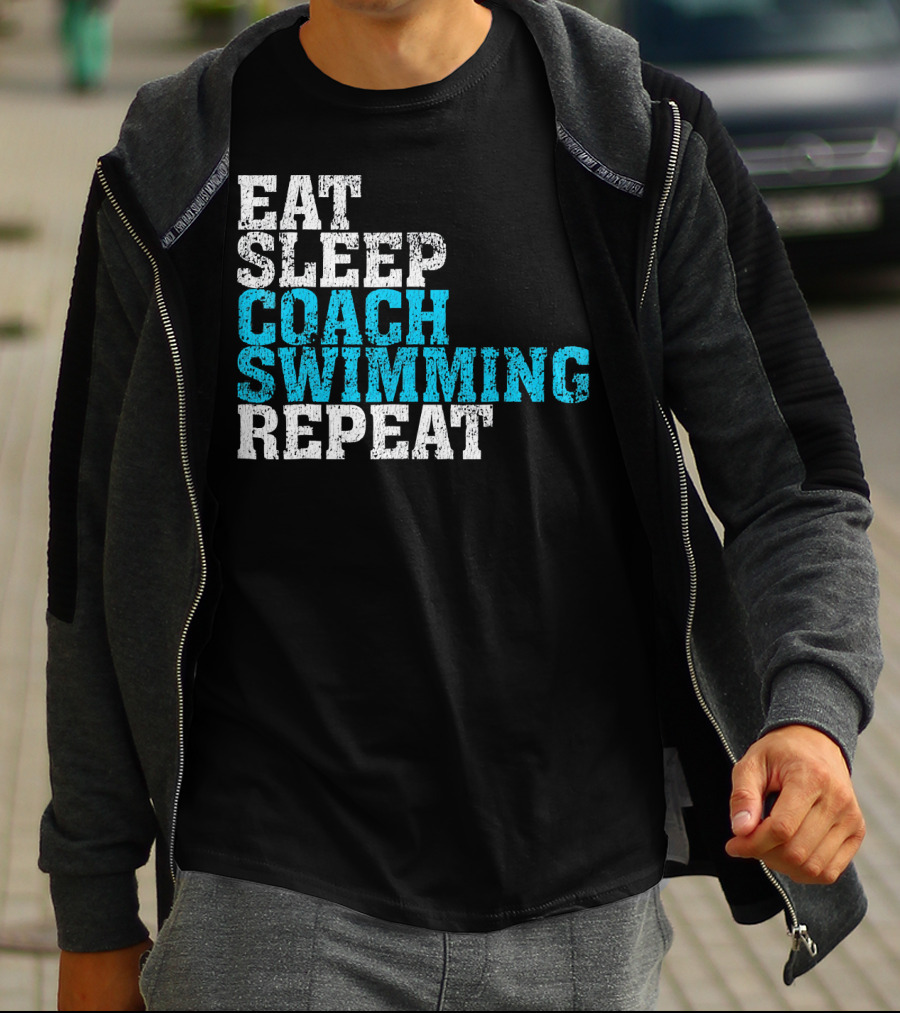Eat Sleep Coach Swimming Repeat T-Shirt
