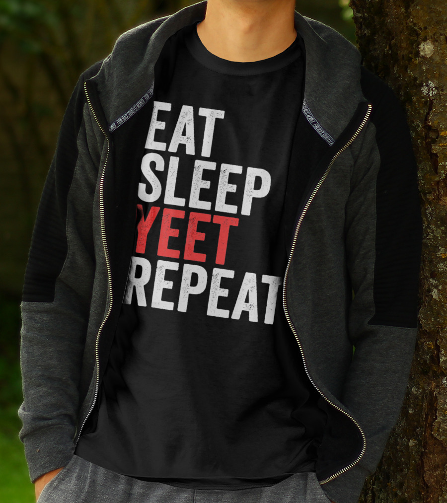 Eat Sleep Yeet Repeat Catchphrase Gamer Meme Popular T-Shirt