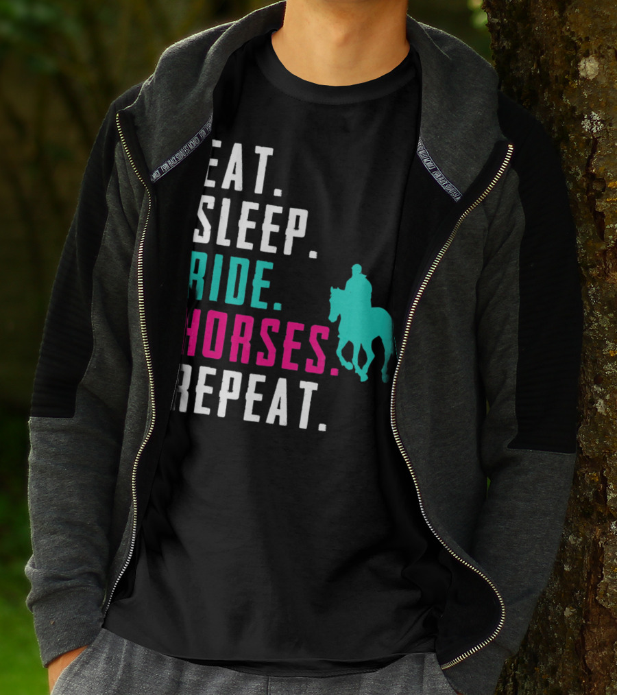 Eat Sleep Ride Horses Repeat T-Shirt