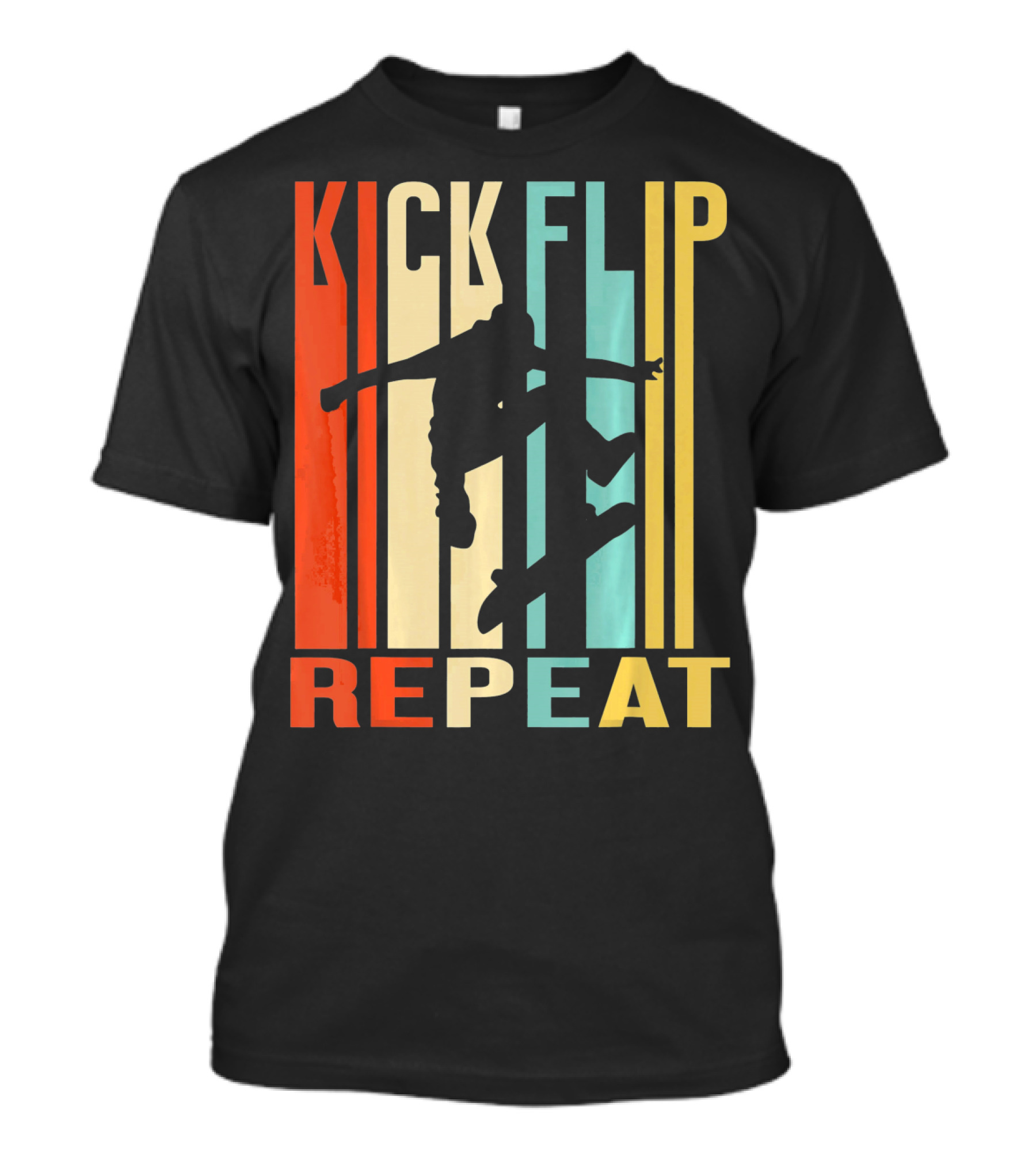 Kick Flip Repeat Vintage Skateboarding T-Shirt