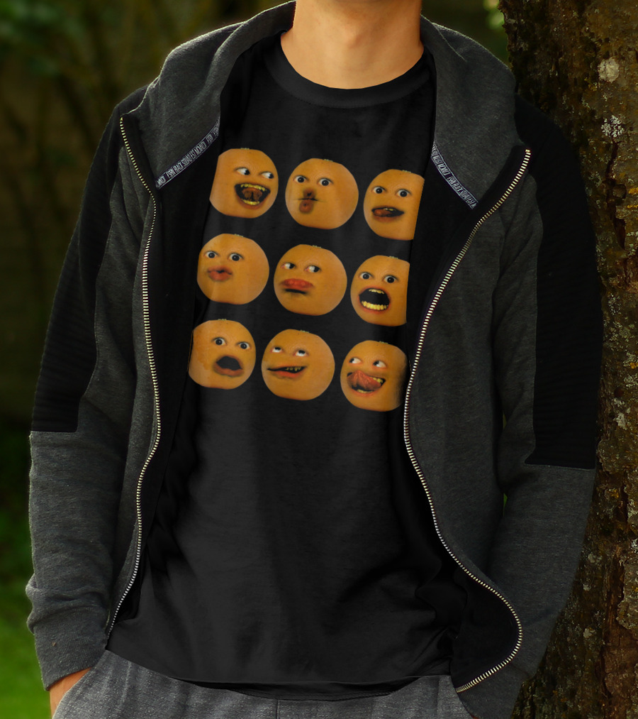 Annoying Orange Funny Faces Emoji T-Shirt