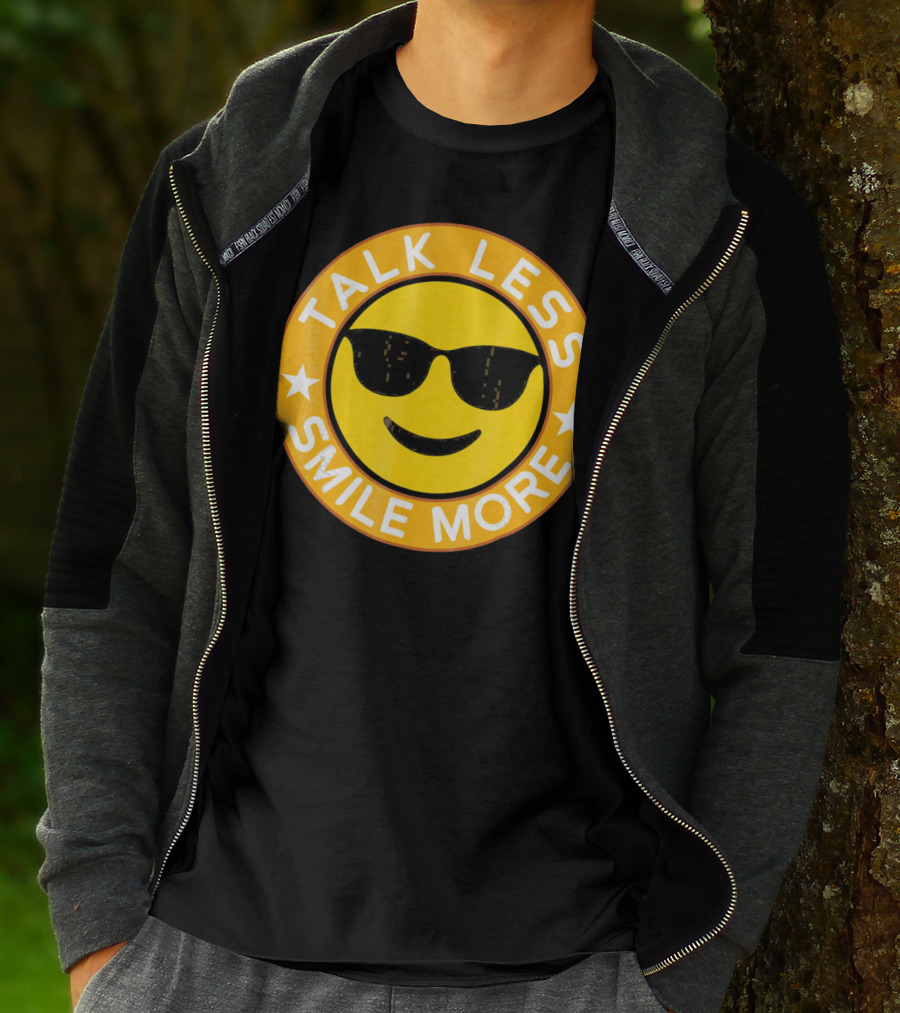 Talk Less Smile More Hamilton Yellow Emo Sunglasses Smile T-Shirt