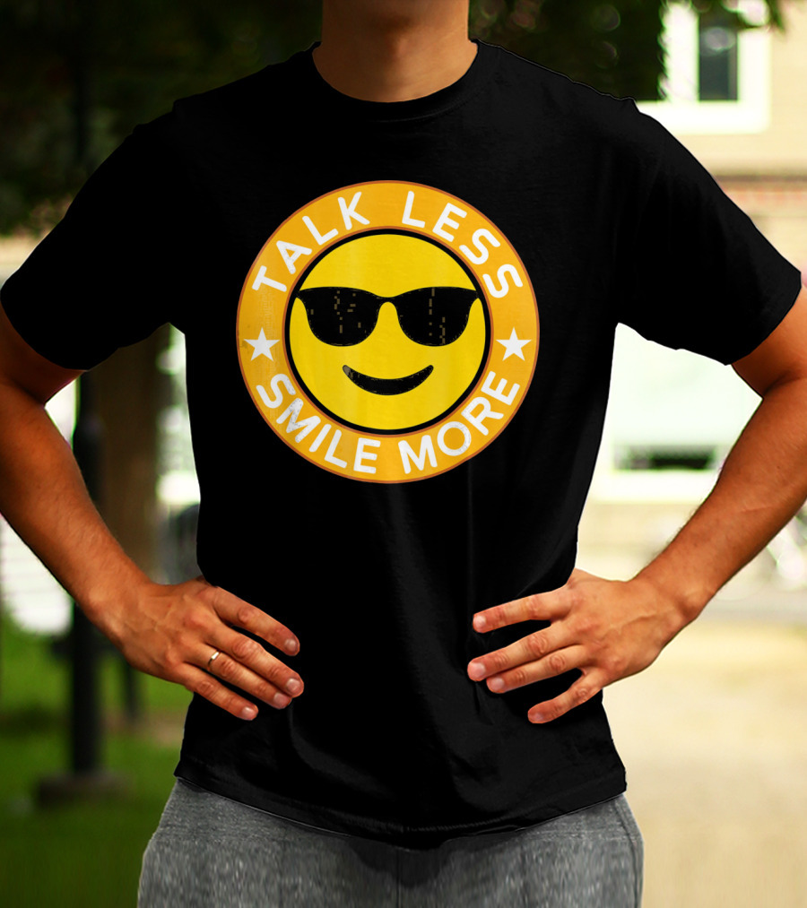 Talk Less Smile More Hamilton Yellow Emo Sunglasses Smile T-Shirt