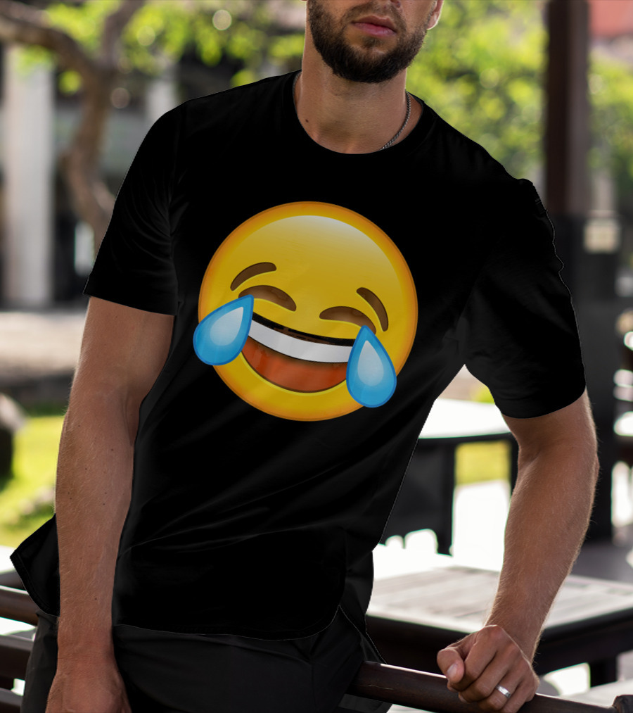 Funny Crying Tears Of Joy Laughing Emoji T-Shirt