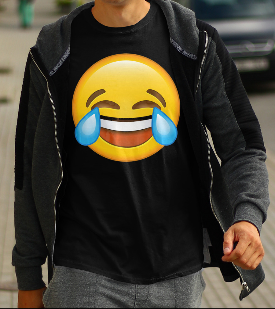 Funny Crying Tears Of Joy Laughing Emoji T-Shirt