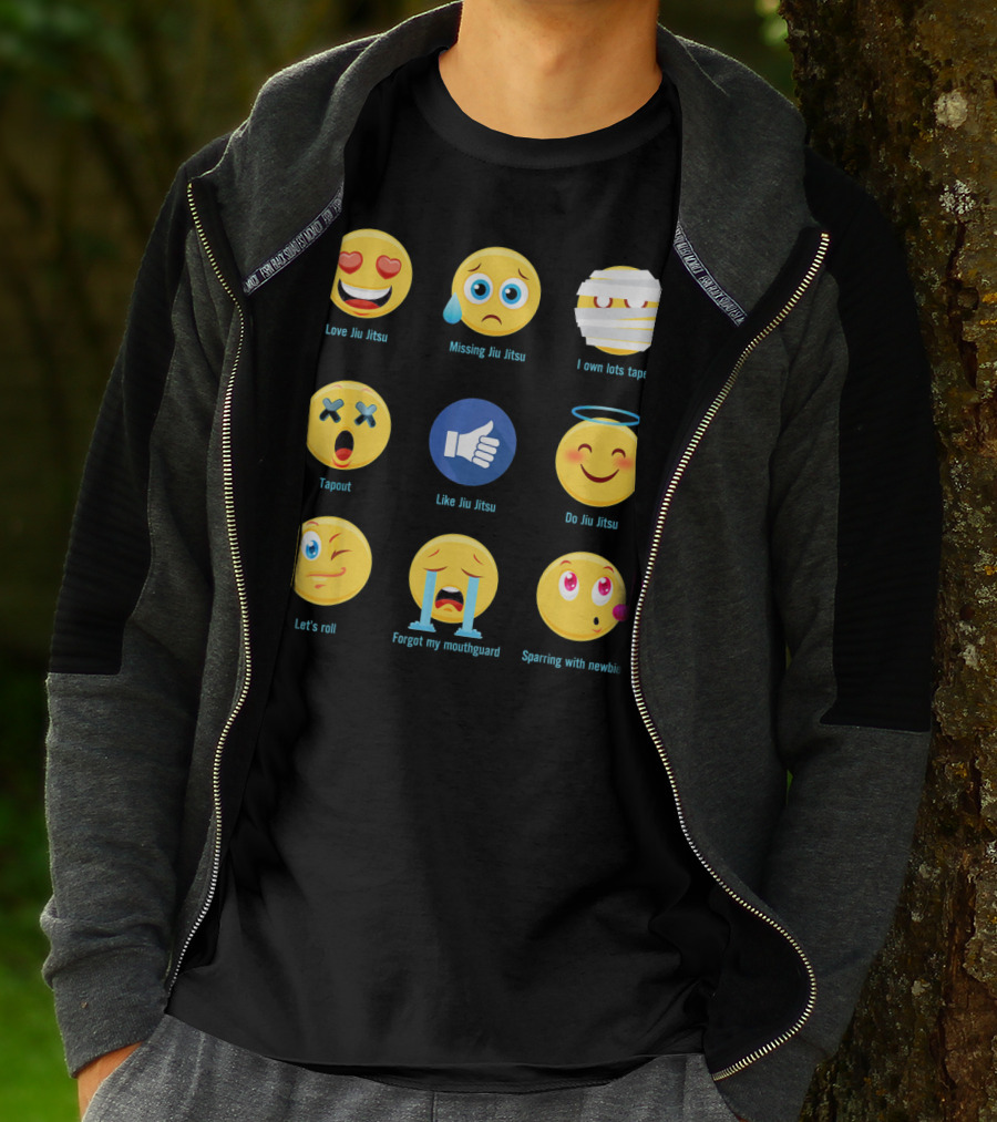 Brazillian Jiu Jitsu 9 Shades Love Missing Tape Tapout Like Do Let’s Roll Forgot Sparring T-Shirt