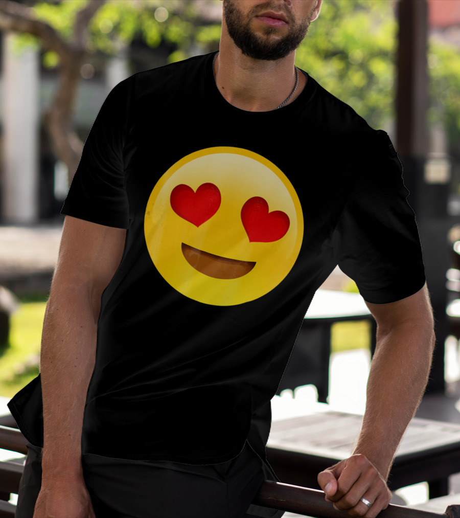 Emoji R Us Heart Eyes Smiley Love T-Shirt