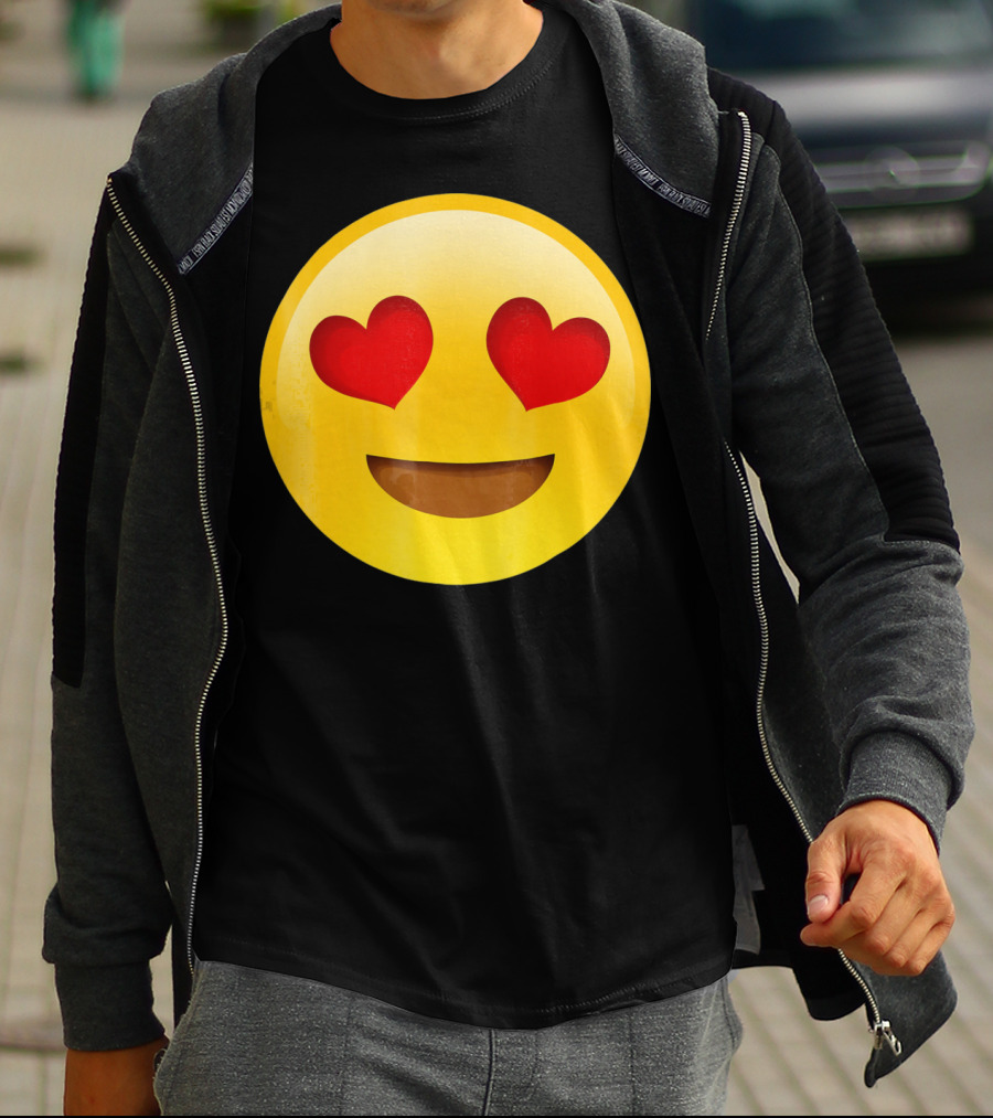 Emoji R Us Heart Eyes Smiley Love T-Shirt