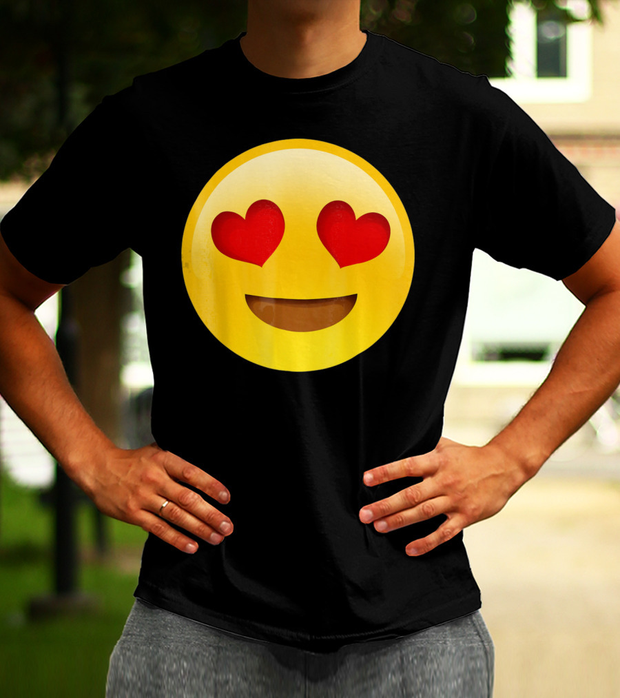 Emoji R Us Heart Eyes Smiley Love T-Shirt