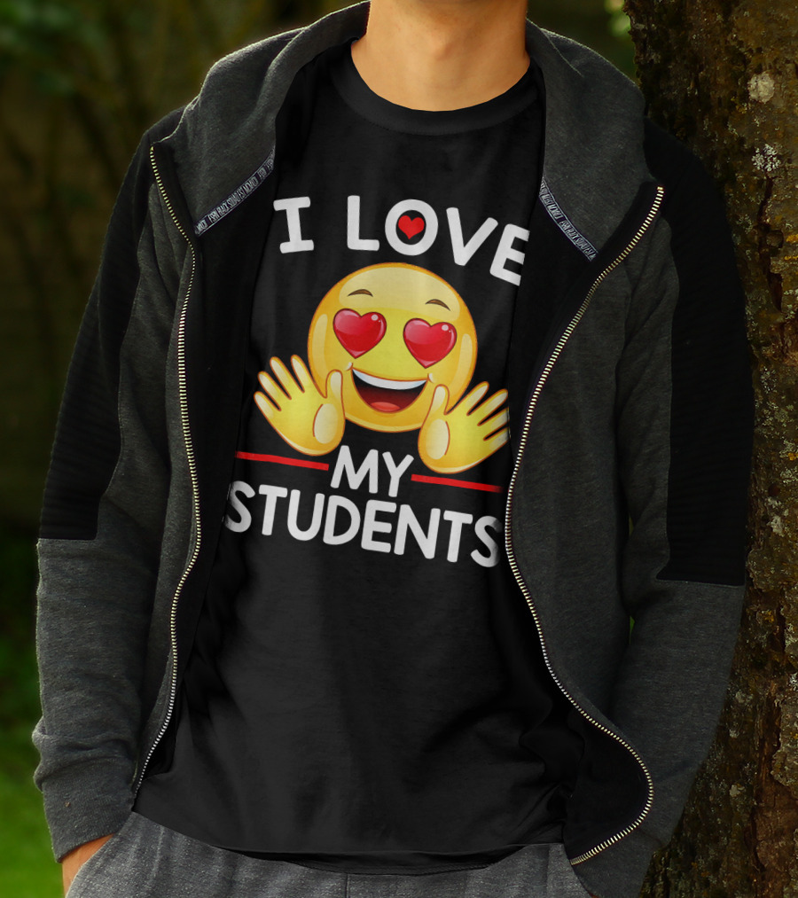 I LOVE MY STUDENTS HEART EYE EMOJI FOR TEACHERS T-Shirt