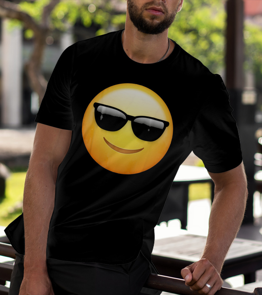 Sunglasses Emoji Cool Smiley Face T-Shirt