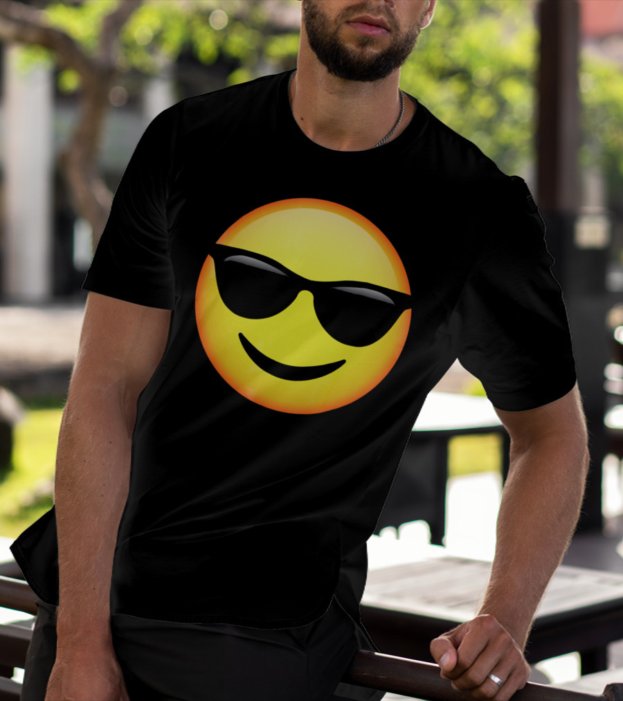 HD Emoji Sunglasses Face Emoticon T-Shirt
